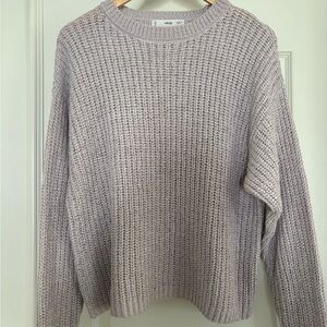 Mango Lilac Crew Neck Sweater